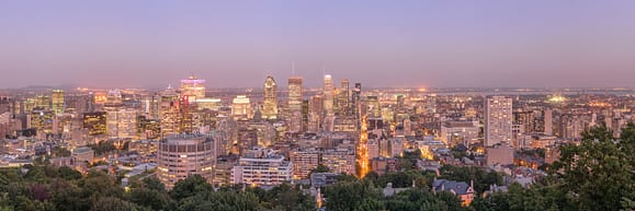 Vistas preciosas desde el mirador de MontRoyal, en Montréal