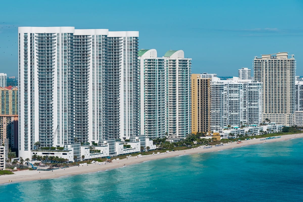 Trump III Condo in Miami Florida Aerial View