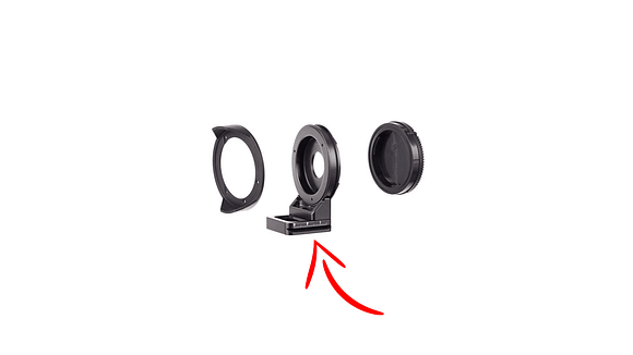 Kit de conversión montura MFT Micro Cuatro Tercios a Sony del lente Samyang 7,5 mm fisheye por Nodal Ninja